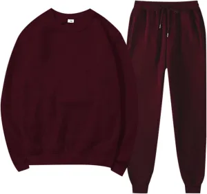 Women's Two Piece Tracksuit Long Sleeve Crewneck Long Sleeve Tops Long Pants Tracksuits