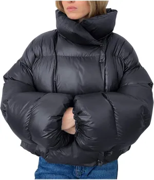 Women's Winter Jacket Cotton-padded Short Fashion Hooded Coat Solid Long Sleeve Warm Comfortable Women Parkas