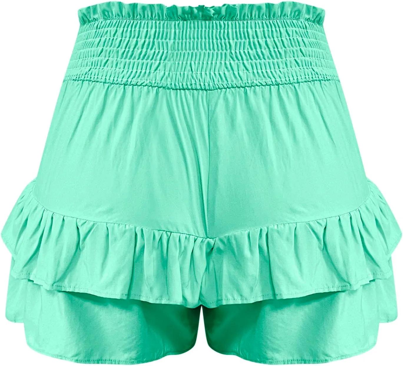 Xiaojmake Tennis Shorts for Women Pleated High Waisted Ruffle Tiered Flowy Short Casual Running Mini Skorts Boho Beach Shorts