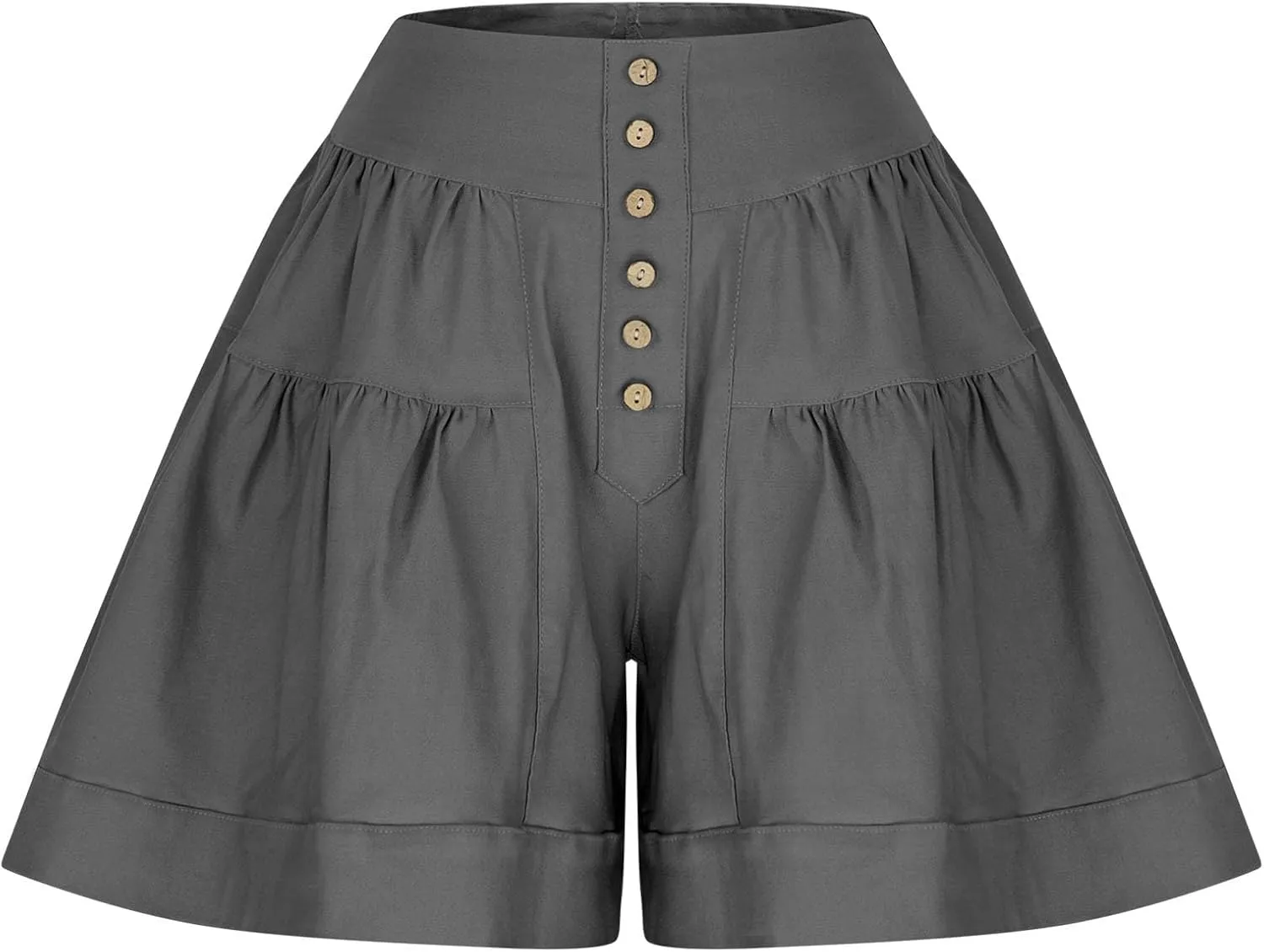 Xiaojmake Womens Denim Shorts Summer Loose High Waisted Wide Leg Flowy Short Front Buttons Pleated Jean Shorts 2025 Fashion