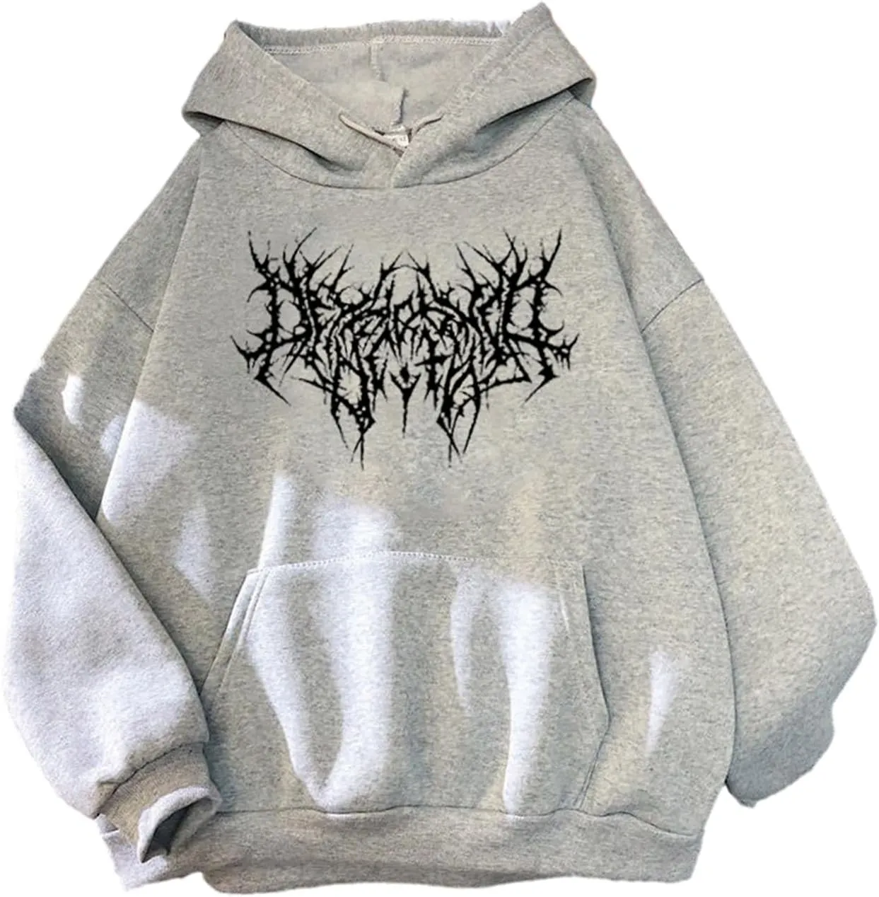 Y2K Grunge Gothic Graphics Hoodies Women Harajuku Aesthetic Hiphop Long Sleeve Oversized Sweatshirt Streetwear Autu