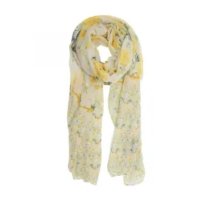 Yellow Poppy Floral Scarf