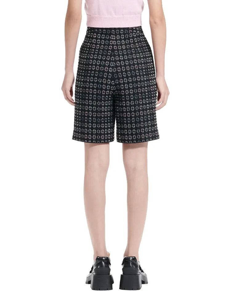 YES BY YESIR spring summer rebellious high-waisted plaid tweed shorts - MISSY