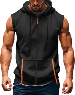ZYXTIM Men's Hoodies Short Sleeve Pullover Oversize Casual Quarter Zipper Summer Shirts Stretch Gym Workout Tops with Pockets