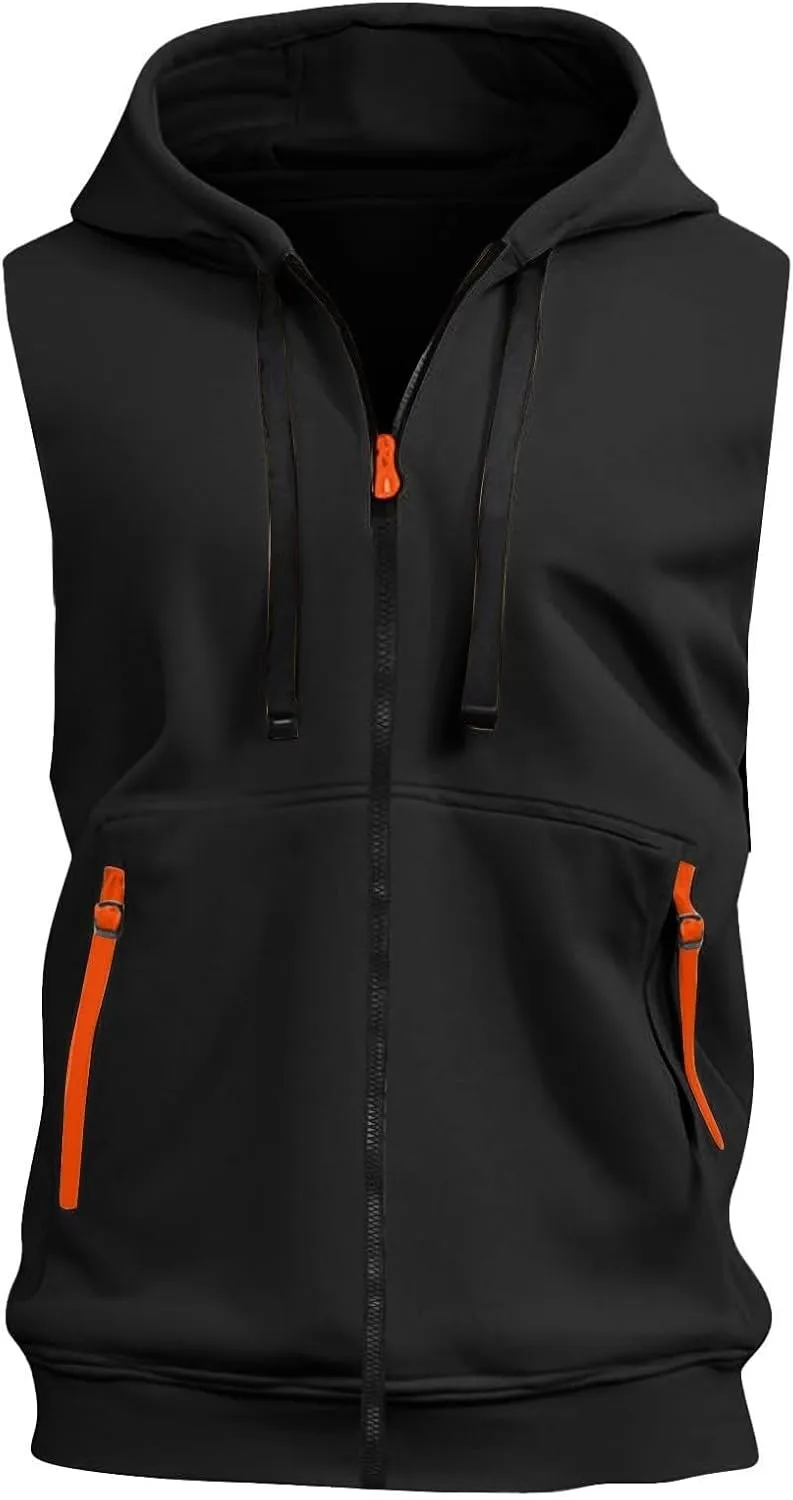ZYXTIM Men's Hoodies Short Sleeve Pullover Oversize Casual Quarter Zipper Summer Shirts Stretch Gym Workout Tops with Pockets
